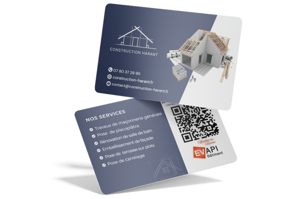 <b>Carte de visite</b> avec QR code intégré